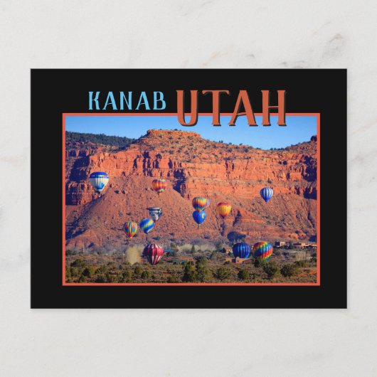 Kanab Utah Hot Air-ballonnen Briefkaart (Voorkant)