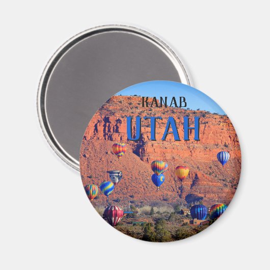 Kanab Utah Hot Air-ballonnen Magneet (Voorkant / Achterkant)