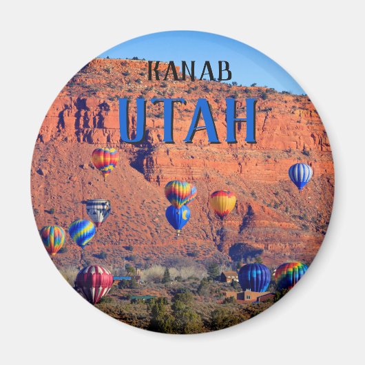 Kanab Utah Hot Air-ballonnen Magneet (Voorkant)