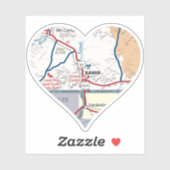 Kanab Utah kaart Sticker (Vel)