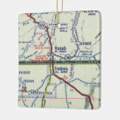 Kanab Utah Retro Map Keramisch Ornament (Links)