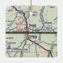 Kanab Utah Retro Map