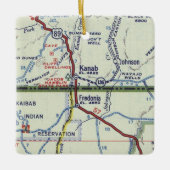 Kanab Utah Retro Map Keramisch Ornament (Voorkant)