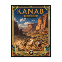 Kanab Utah Vintage Art Deco Gouden Tijdperk