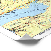 " Kanada: 1991 Quebec - gedetailleerd MAP ... Poster (Hoek)