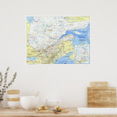 " Kanada: 1991 Quebec - gedetailleerd MAP ... Poster (Keuken)