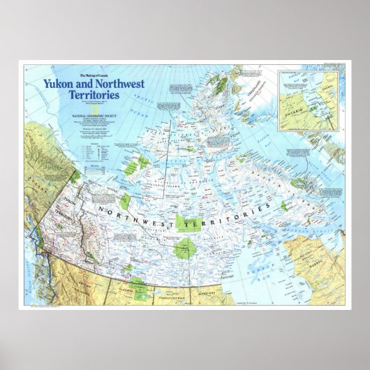 " Kanada: 1997 MOC Yukon en de Noordwest MAP ... Poster (Voorkant)