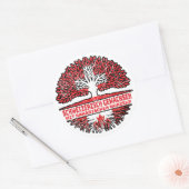 Kanada Kanadisch Schweizer Schweiz Baum Wurzel Ronde Sticker (Envelop)