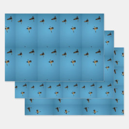 Kanadese gans in vlucht inpakpapier vel