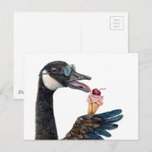 Kanadese Gans met Ijs Briefkaart (Voorkant / Achterkant)