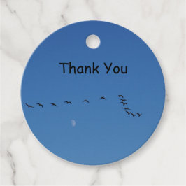 Kanadese ganzen in vlucht         bedankjes labels