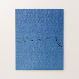 Kanadese ganzen in vlucht           legpuzzel