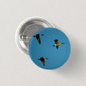 Kanadese ganzen in vlucht ronde button 3,2 cm (Voorkant /achterkant)