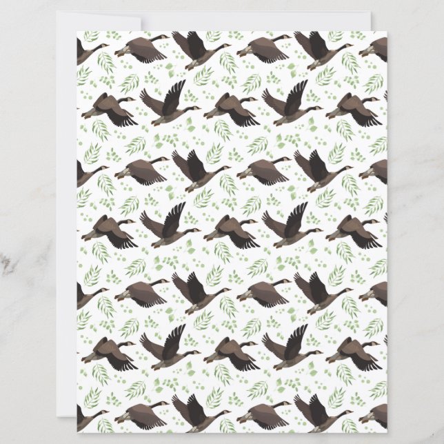 Kanadese Ganzen Scrapbook Papier (Voorkant)