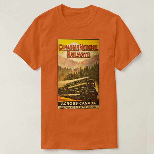 KANADIAANSE NATIONALE SPOORWEGEN OVER HET POSTER V T-SHIRT (Design voorkant)
