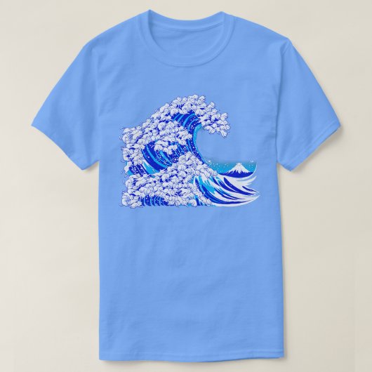 Kanagawa Cat Wave White T-shirt (Design voorkant)