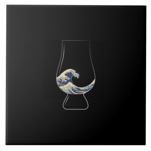 Kanagawa Glencairn Glass Tegeltje (Voorkant)