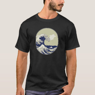Kanagawa Great Japanese Wave Mount Fuji Woodblock T-shirt