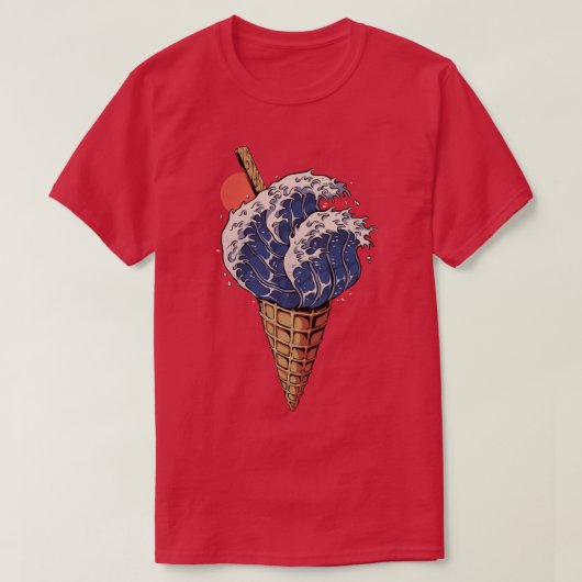 Kanagawa Ice Cream T-shirt (Design voorkant)