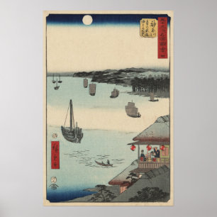 Kanagawa, Japan: Oude Utagawa-houtsnede Poster
