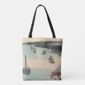 Kanagawa, Japan:  Woodblock Print Tote Bag (Achterkant)
