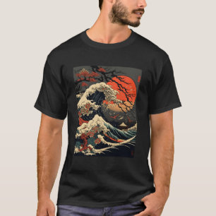 Kanagawa Japans De Grote Golf Cherry Bl T-shirt