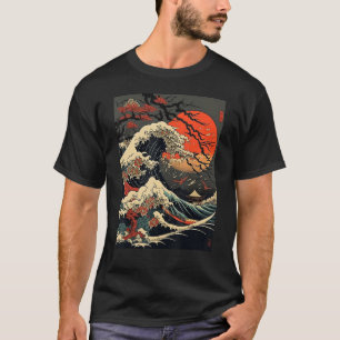 Kanagawa Japans De grote golf Cherry Bl T-shirt