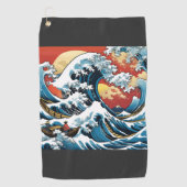 Kanagawa Japans De grote golf Golfhanddoek (Voorkant)