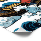 Kanagawa Japans De grote golf Perfect Poster (Hoek)