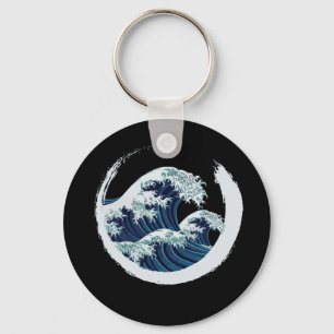 Kanagawa Japans De grote golf Sleutelhanger