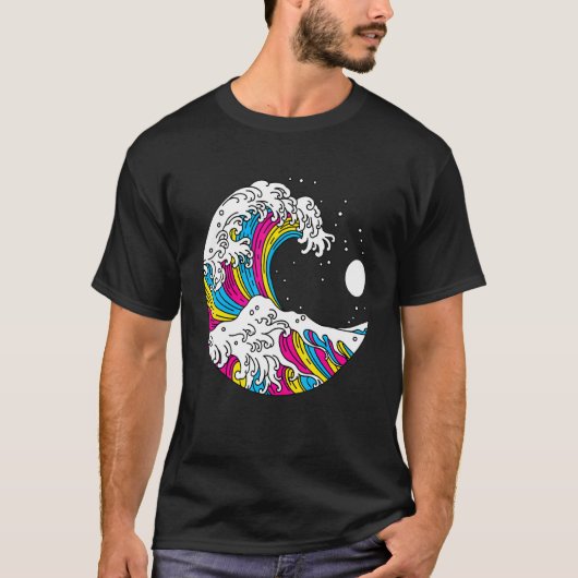 Kanagawa Japans De Grote Golf van Panseksueel LGBT T-shirt (Voorkant)