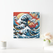 Kanagawa Japans De grote golf Vierkante Klok (Huis)