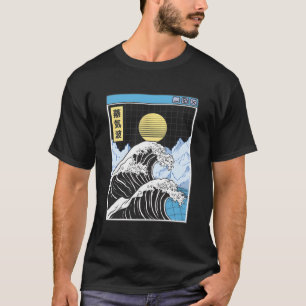 Kanagawa Wave Japan Digital Landscape Kawaii Anime T-shirt