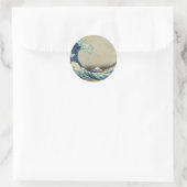 Kanagawa Wave van Katsushika Hokusai Ronde Sticker (Tas)