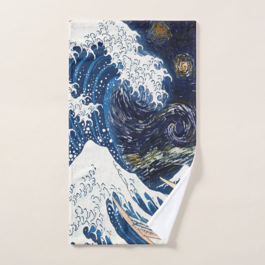 Kanagawa Waves, Japans kunstpatroon Handdoek (Handdoek)