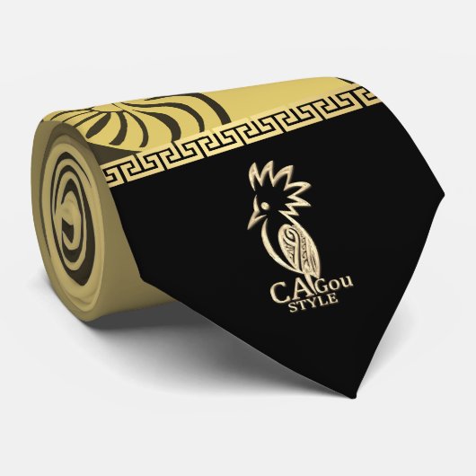 Kanak stropdas met nokpijl. Kaki verloop. (Opgerold)