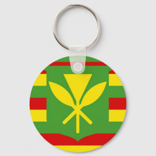 Kanaka Maoli etnische vlag Native Hawaii Sleutelhanger