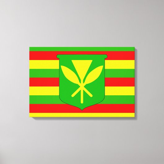 Kanaka Maoli Flag Canvas Afdruk (Voorkant)
