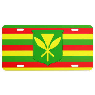 Kanaka Maoli Flag Nummerplaat