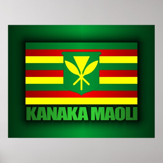 Kanaka Maoli Flag Poster (Voorkant)