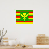 Kanaka Maoli Flag Poster (Keuken)