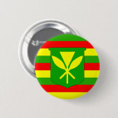 Kanaka Maoli Flag Ronde Button 5,7 Cm (Voorkant /achterkant)