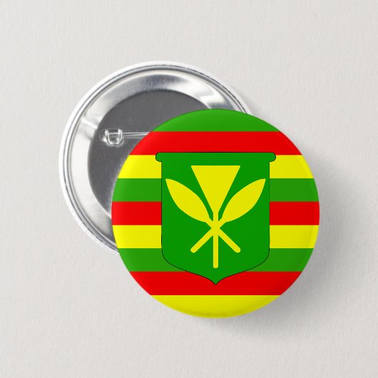 Kanaka Maoli Flag Ronde Button 5,7 Cm (Voorkant /achterkant)