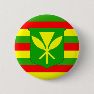 Kanaka Maoli Flag Ronde Button 5,7 Cm