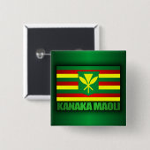 Kanaka Maoli Flag Vierkante Button 5,1 Cm (Voorkant /achterkant)