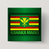 Kanaka Maoli Flag Vierkante Button 5,1 Cm (Voorkant)