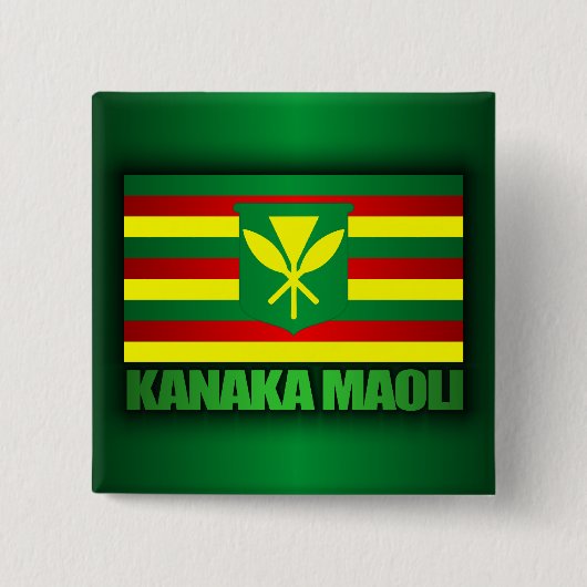 Kanaka Maoli Flag Vierkante Button 5,1 Cm (Voorkant)