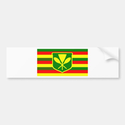 Kanaka Maoli - Native Hawaiian Flag Bumpersticker (Voorkant)