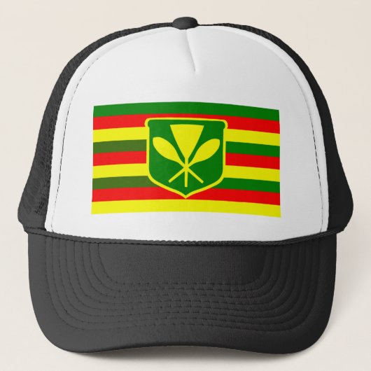 Kanaka Maoli - Native Hawaiian Flag Trucker Pet (Voorkant)