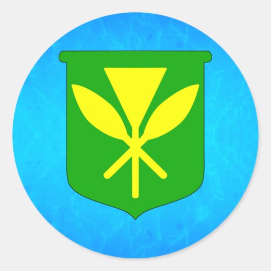 Kanaka Maoli Ronde Sticker (Voorkant)